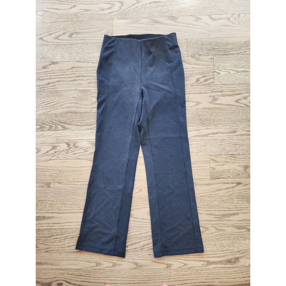 lululemon Womens 4 Ribbed Softstreme Flared Pant Black Athleisure Comfort EUC